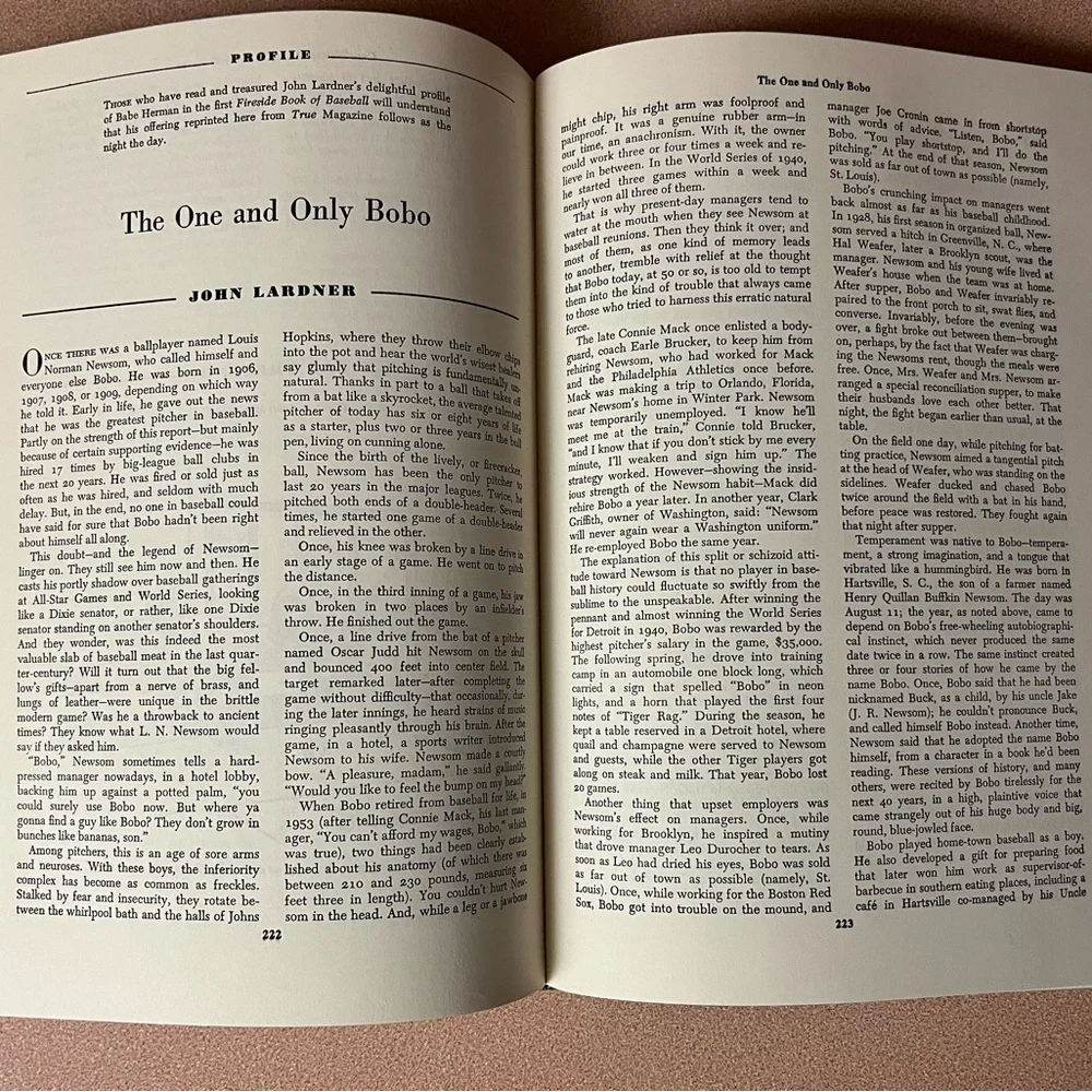 Vintage 1958 The Second Fireside Book of Baseball Edited By Charles Einstein - Picture 8 of 10